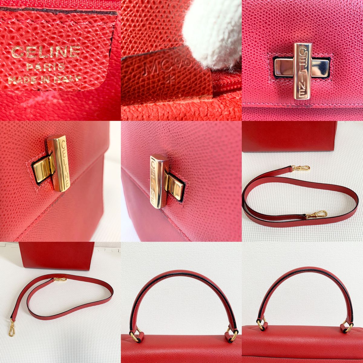 希少】CELINE オールドセリーヌ ハンドバック ターンロック 保存 希少】CELINE オールドセリーヌ ハンドバック ターンロック 保存