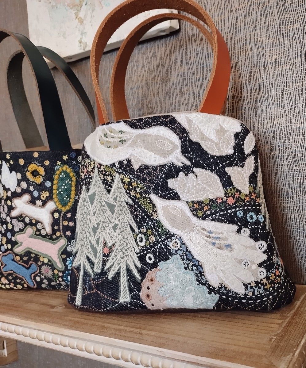 ハンドメイド バッグ 刺繍 Carnival 花 畑 flower ミナ ハンドメイド バッグ 刺繍 Carnival 花 畑 flower ミナ