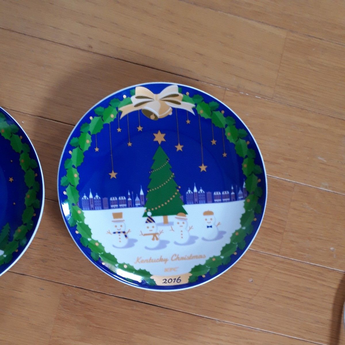 プレート クリスマス絵皿 ケンタッキーフライドチキン 2枚セット