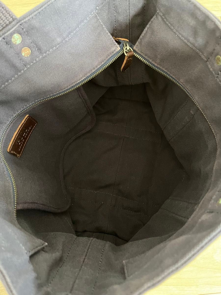 良品】大容量 RALPH LAUREN キャンバス トートバッグ ネイビー 良品】大容量 RALPH LAUREN キャンバス トートバッグ ネイビー