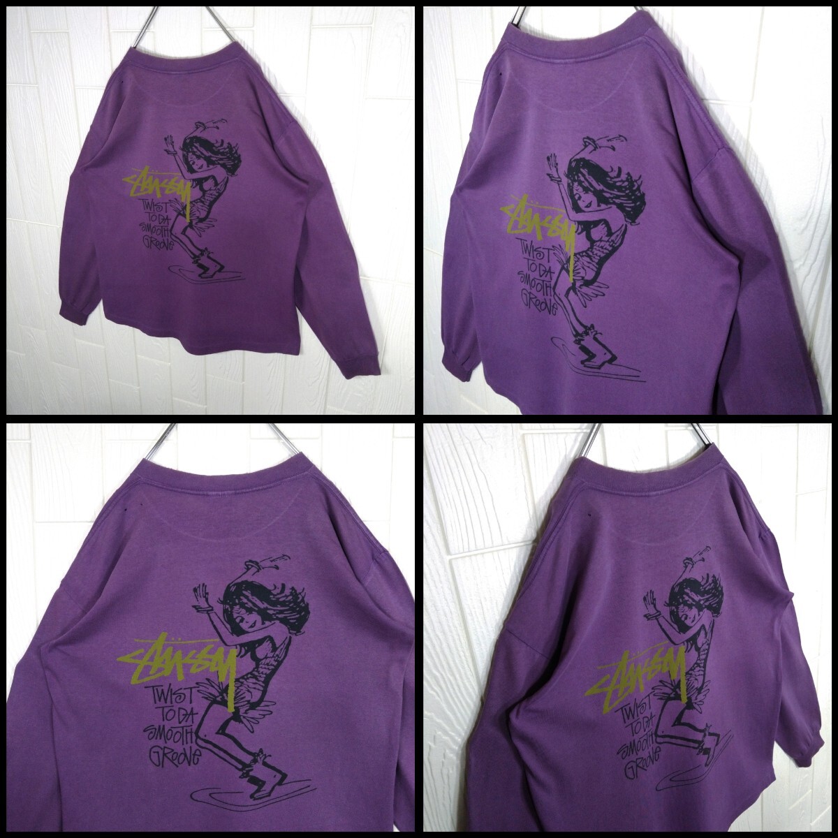 STUSSY】80s' USA製 黒タグ Rなし twist girl ロンT|Yahoo STUSSY】80s' USA製 黒タグ Rなし twist girl ロンT|Yahoo
