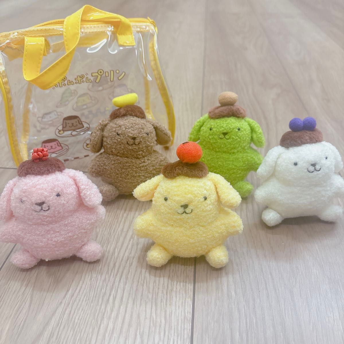 ポムポムプリン ぬいぐるみ 大小セット ポムポムプリン ミニぬいぐるみ5体セット|Yahoo!フリマ(旧