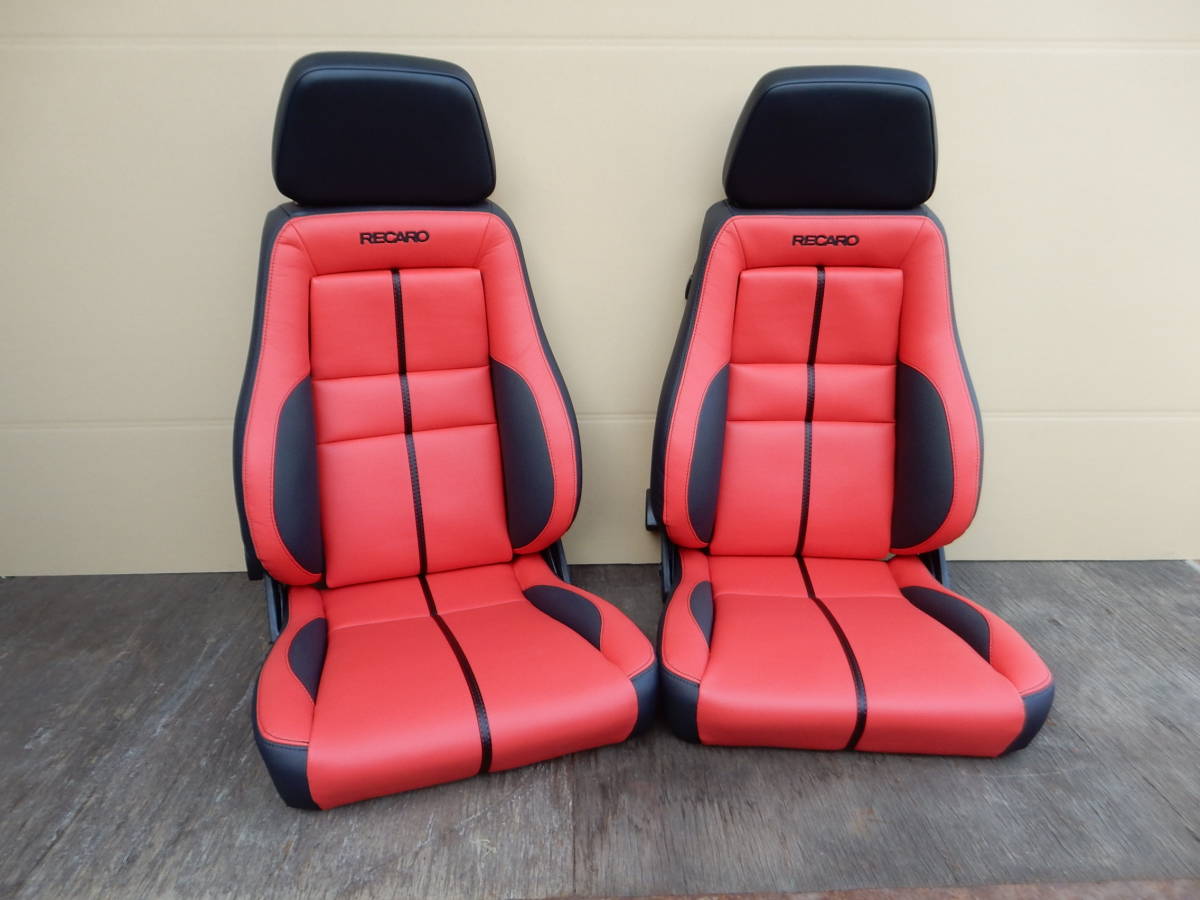 ＲＥＣＡＲＯ　ＬＳ　ローサポート　カスタマイズ　張替未使用　2脚セット　内装～リヤーシート張り替え_画像1