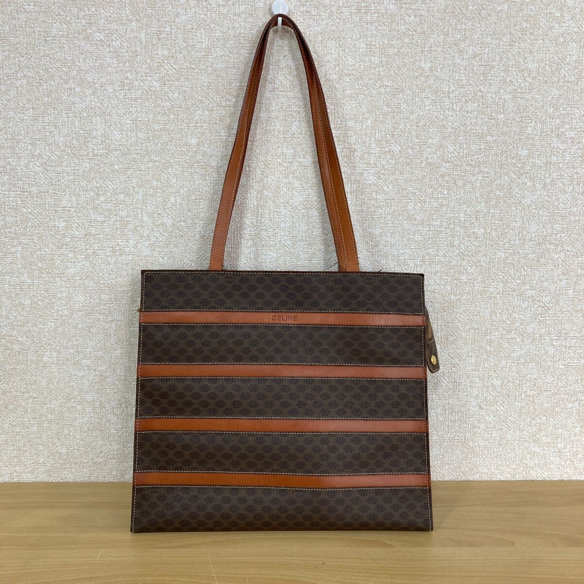 CELINE セリーヌ マカダム トートバッグ 茶 正規品 CELINE セリーヌ マカダム トートバッグ 茶 正規品