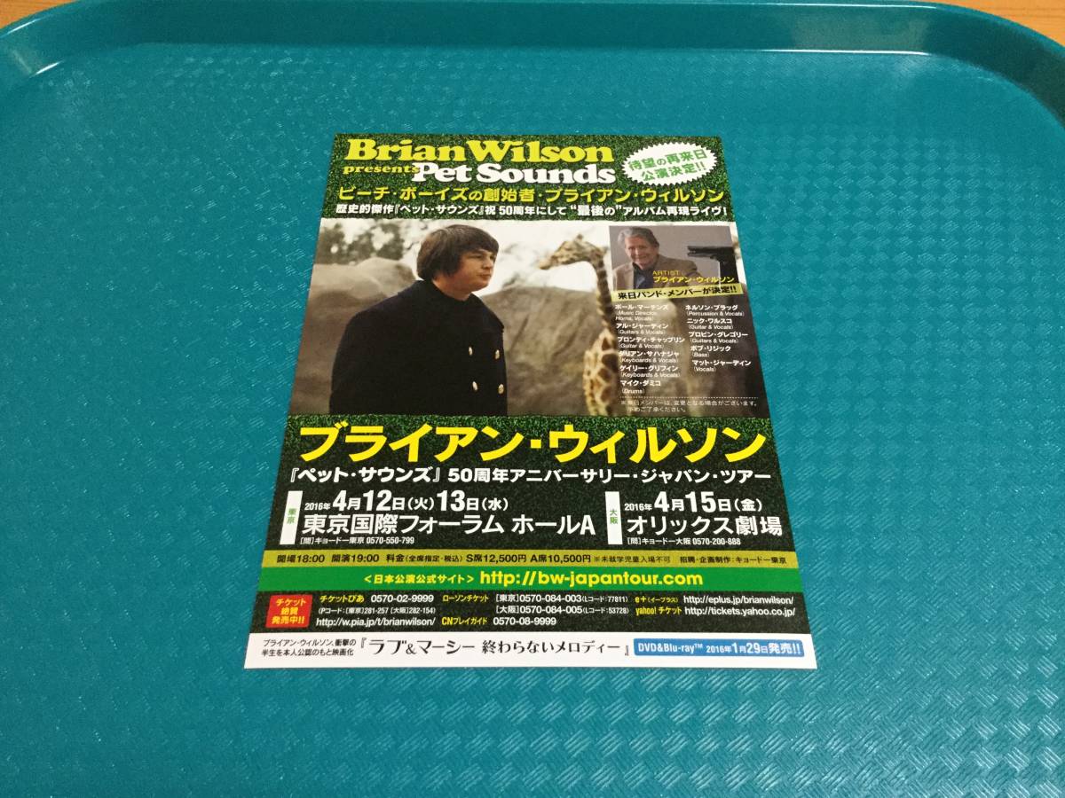 BEACH BOYS ビーチ・ボーイズ チラシ4種☆即決 2012年来日公演＋来日記念映画『断絶』2種＋ブライアン・ウィルソン2016年来日公演_画像4