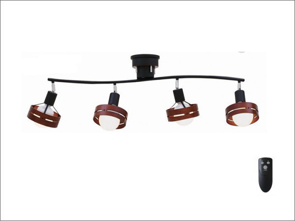 4 лампа потолочный светильник спот изоляция освещение с дистанционным пультом ( Brown / черный ) дерево лампа Cafe living обеденный 