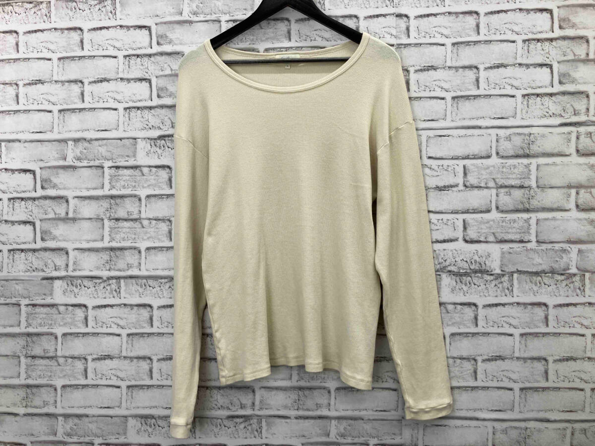 Second Layer セカンドレイヤー ボートネック 長袖Tシャツ テレコ カットソー L ポルトガル製 クリーム