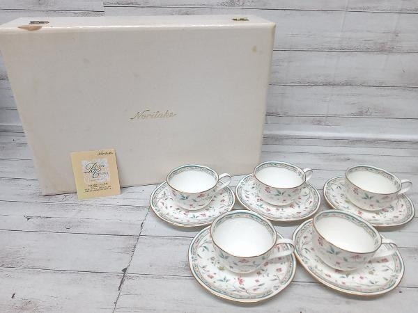 Noritake ノリタケ 花更紗 ハナサラサ カップ&ソーサー 5客 ソーサー 直径:約15cm 付属品は画像の物が全てです