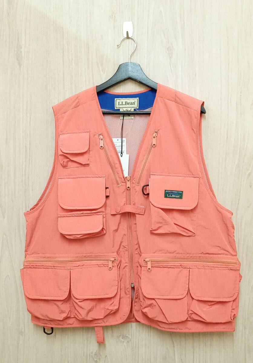 最安値に挑戦! L.L.Bean/エルエルビーン/ベスト/Bean's Fly-Fishing Vest/3175-1034/Bright coral/Lサイズ 男性用