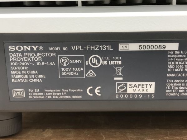 Yahoo!オークション - SONY VPL-FHZ131L/VPLL-Z4107 Yahoo!オークション - SONY VPL-FHZ131L/VPLL-Z4107