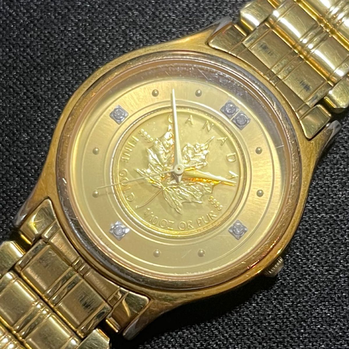 エルジン 24金メイプルリーフコイン 時計 エルジン 24金メイプルリーフコイン 時計