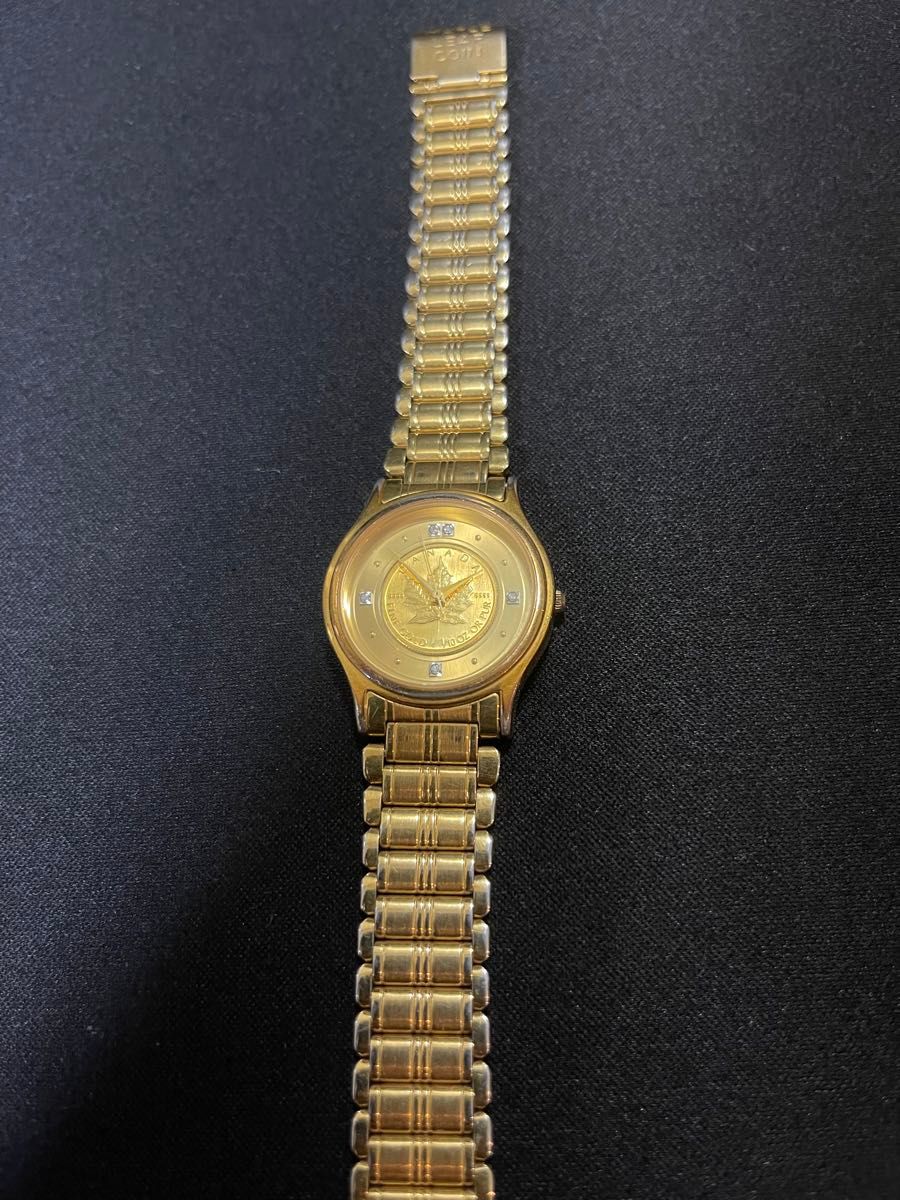 エルジン 24金メイプルリーフコイン 時計 エルジン 24金メイプルリーフコイン 時計