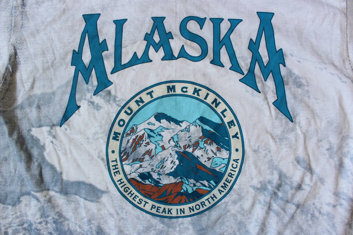 レア1980s アラスカ ヴィンテージ COMING ATTRACTIONS マッキンリーTシャツ デナリ ジョンミューア USA ヨセミテ 山 総柄 アート アメリカ_画像5