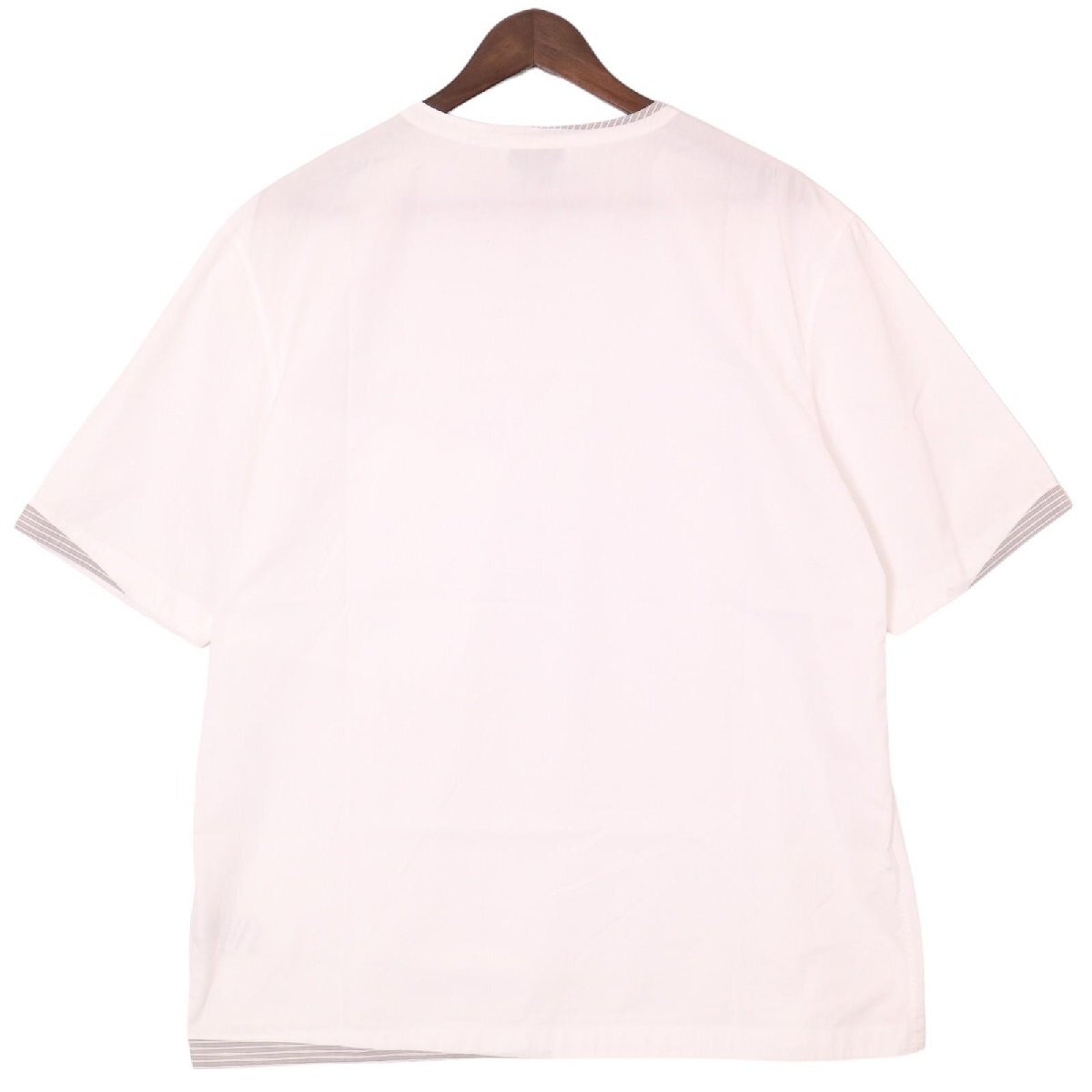 HERMES エルメス　　メンズ　　肩ジップ　　コットン　　半袖　　Tシャツ　　カットソー　　40
