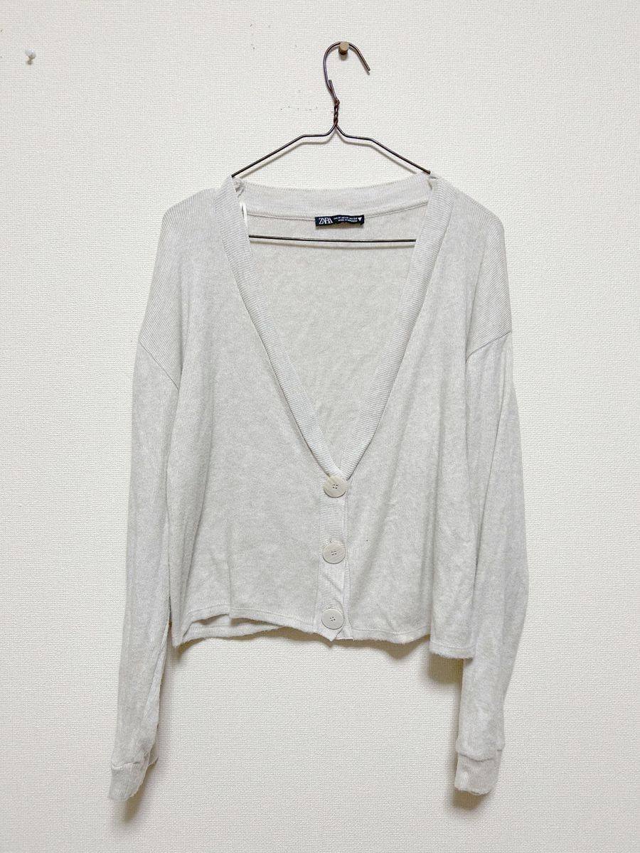 ZARA ザラ ソフトタッチ カーディガン ベージュ Mサイズ 長袖 ZARA ザラ ソフトタッチ カーディガン ベージュ Mサイズ 長袖