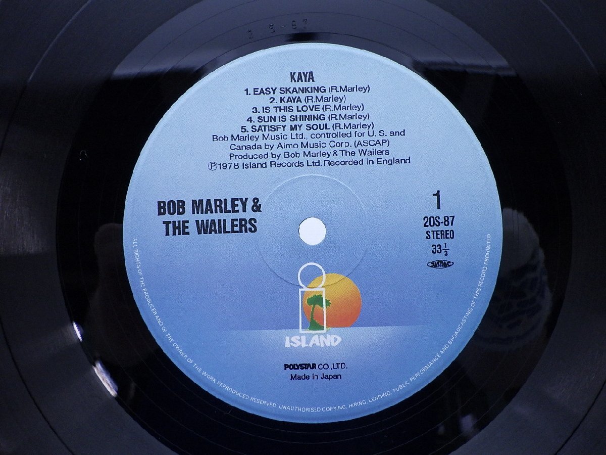 Bob Marley & The Wailers( Bob *ma- Lee & The * way la-z)[Kaya(kaya)]LP(12 -inch )/Island Records(20S-87)/Reggae