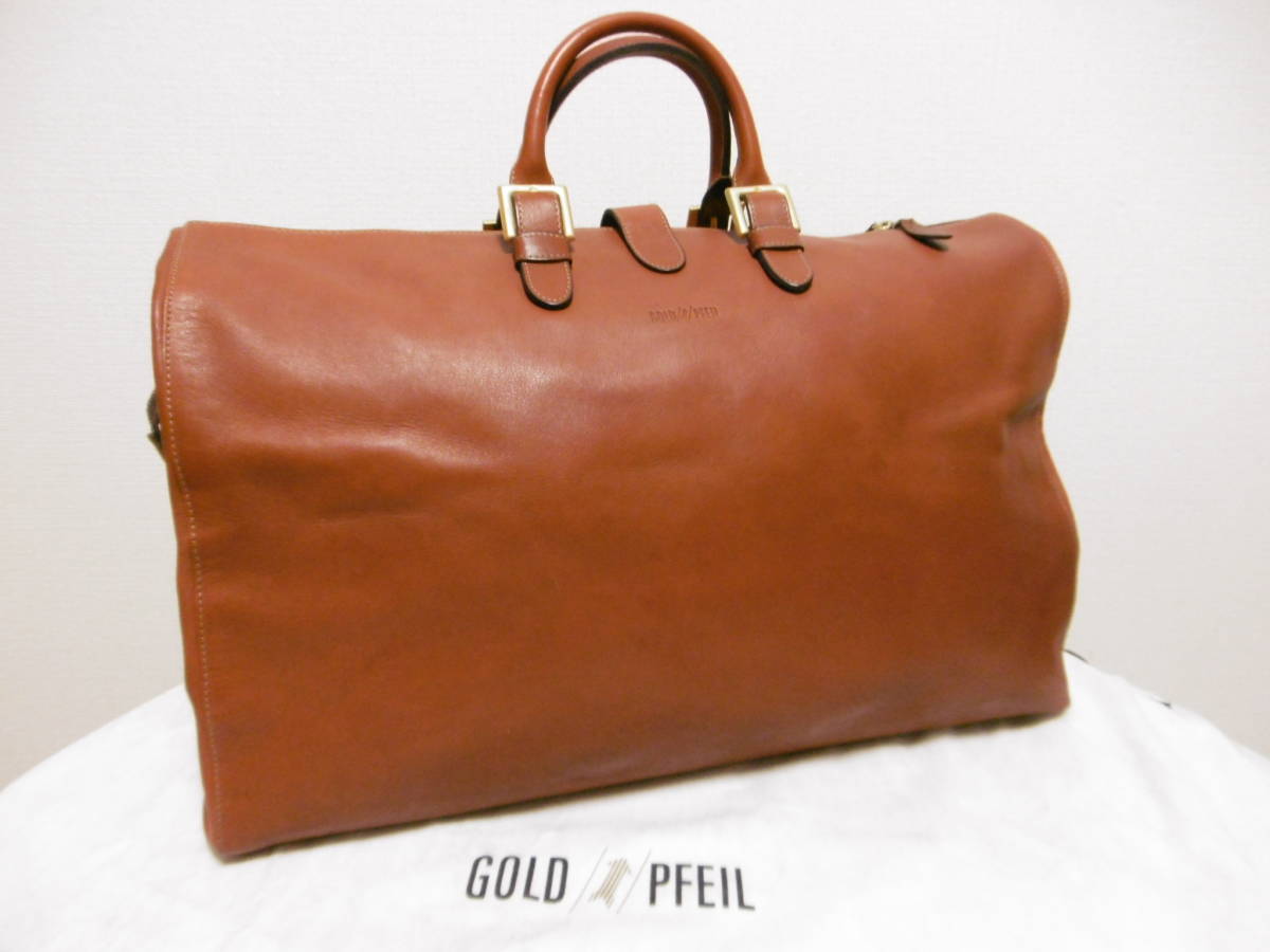 専門ショップ GOLD PFEILゴールドファイル レザーボストンバッグ