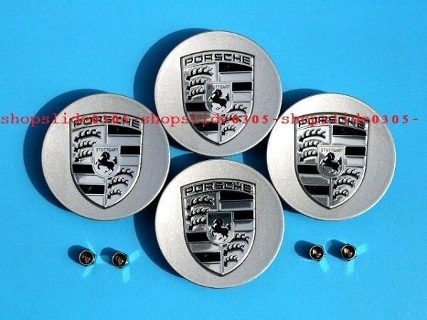 * Porsche all-purpose wheel emblem 4 point set /955 987 993 996 958 987 981 997 968 971 940/ wheel center cap / monochrome k rest 