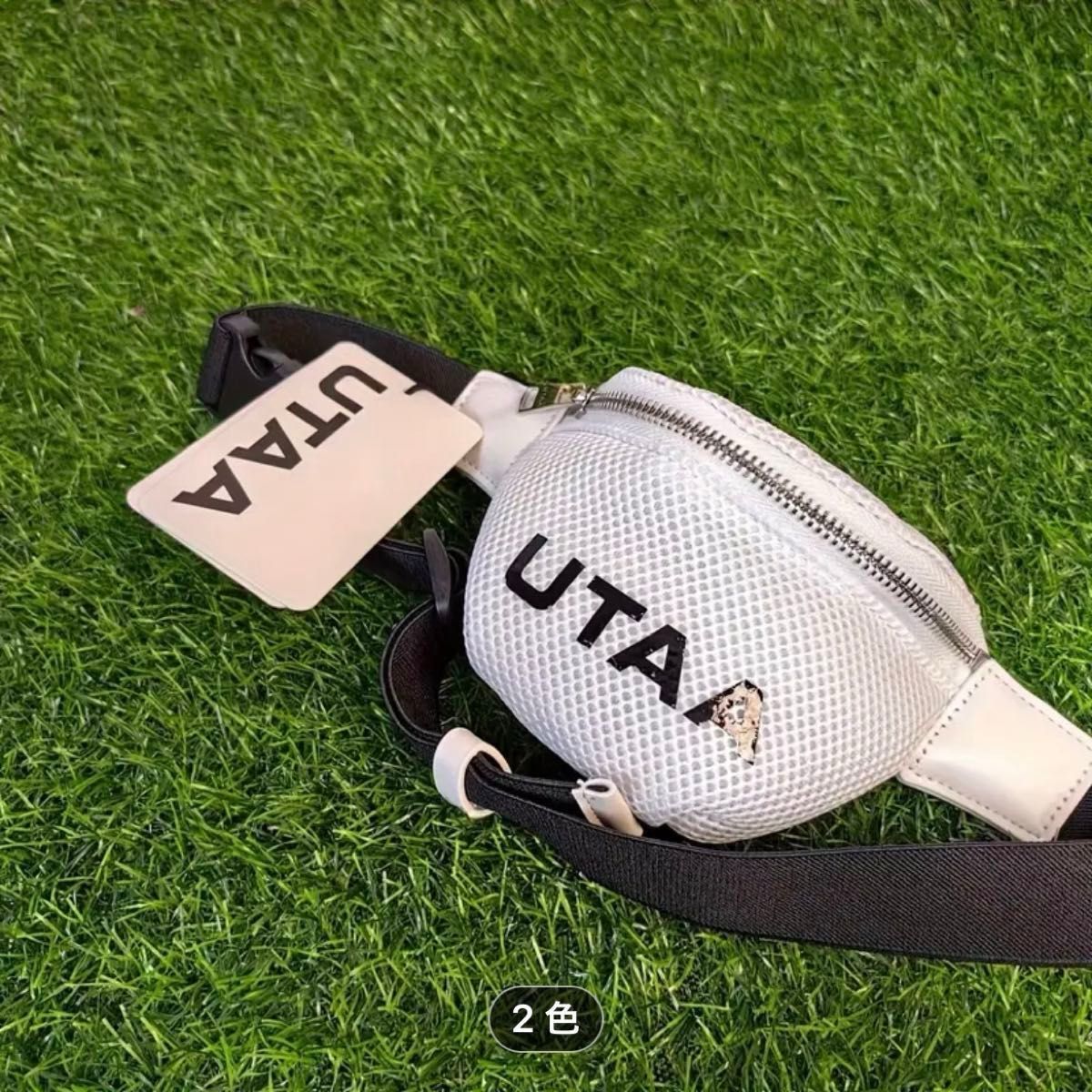 UTAA ユタ ゴルフ ウエストポーチ 白 ホワイトゴルフポーチ UTAA ユタ ゴルフ ウエストポーチ 白 ホワイトゴルフポーチ