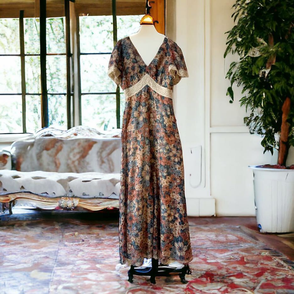 70's USA製 VINTAGE アメリカ購入 ビンテージ ワンピース ドレス 70's USA製 VINTAGE アメリカ購入 ビンテージ ワンピース ドレス