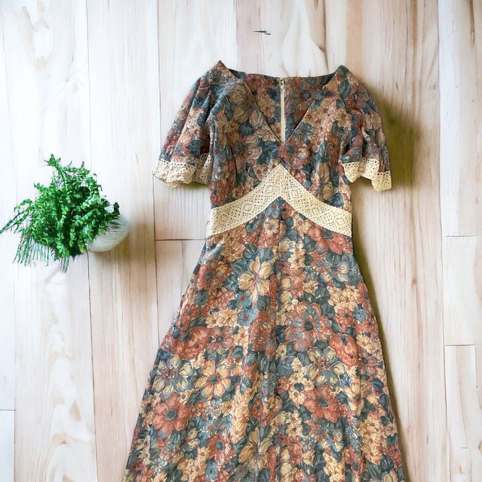 70's USA製 VINTAGE アメリカ購入 ビンテージ ワンピース ドレス 70's USA製 VINTAGE アメリカ購入 ビンテージ ワンピース ドレス