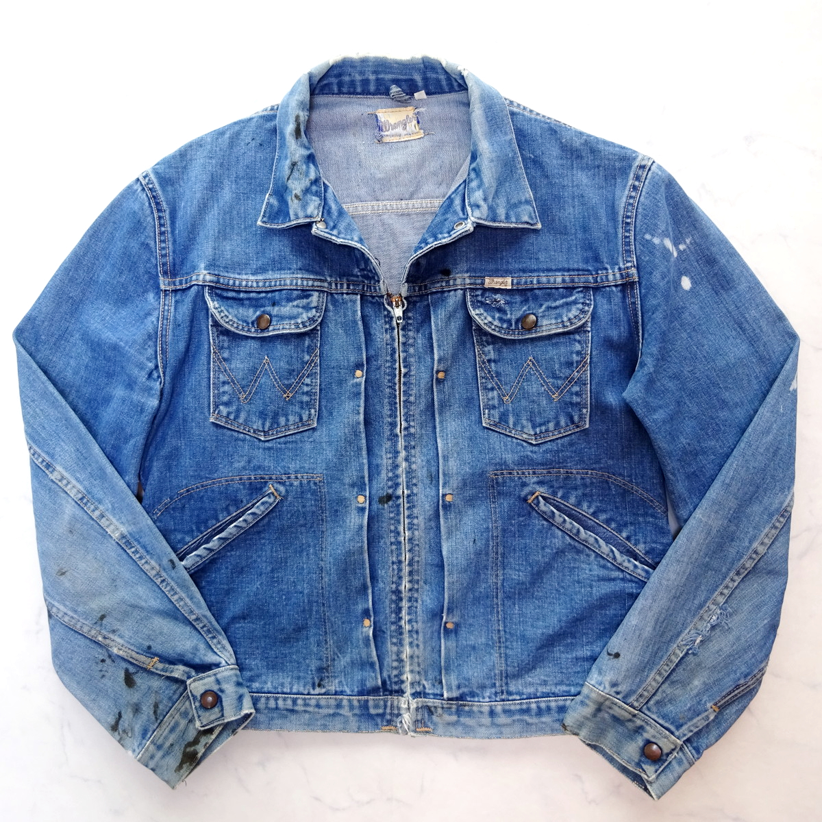 60s-70s vintage Wrangler 24MJZ Denim Jacket ビンテージ 60s-70s vintage Wrangler 24MJZ Denim Jacket ビンテージ