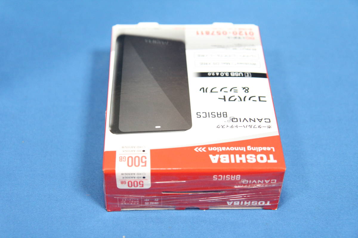 TOSHIBA■PortableHD CANVIO BASICS■HD-A50GK■500GB□未開封 ★_画像3