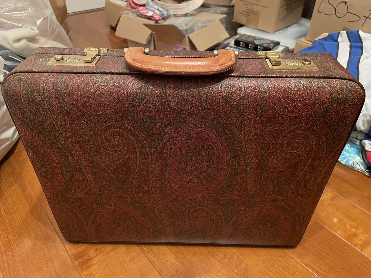 希少 ETRO エトロ ペイズリー柄 アタッシュケース トランク 希少 ETRO エトロ ペイズリー柄 アタッシュケース トランク