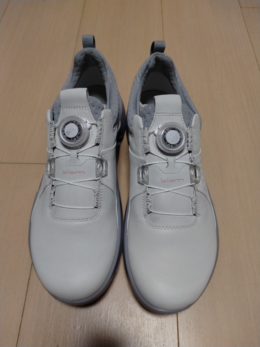 【未使用】ECCO/エコー BIOM H4 レディース ゴルフシューズ 24.0cm(EU38)ホワイト