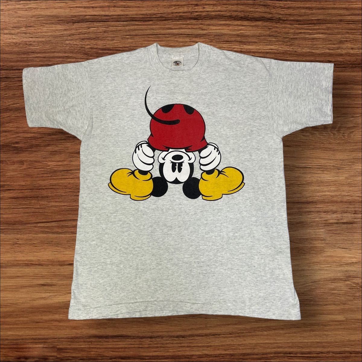 激レア】90'S 逆さまミッキー Disney覗きミッキーTシャツ XL 激レア】90'S 逆さまミッキー Disney覗きミッキーTシャツ XL