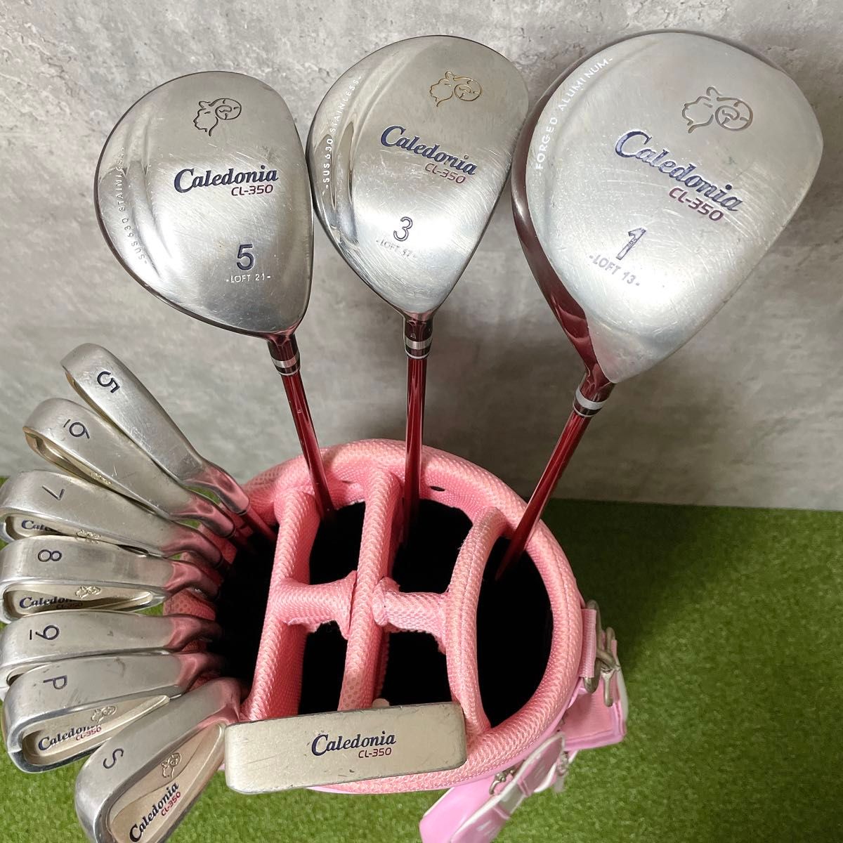 Caledonia☆レディース☆クラブセット11本☆右利き☆2度程使用 かわいい Caledonia カレドニア レディースゴルフクラブセット