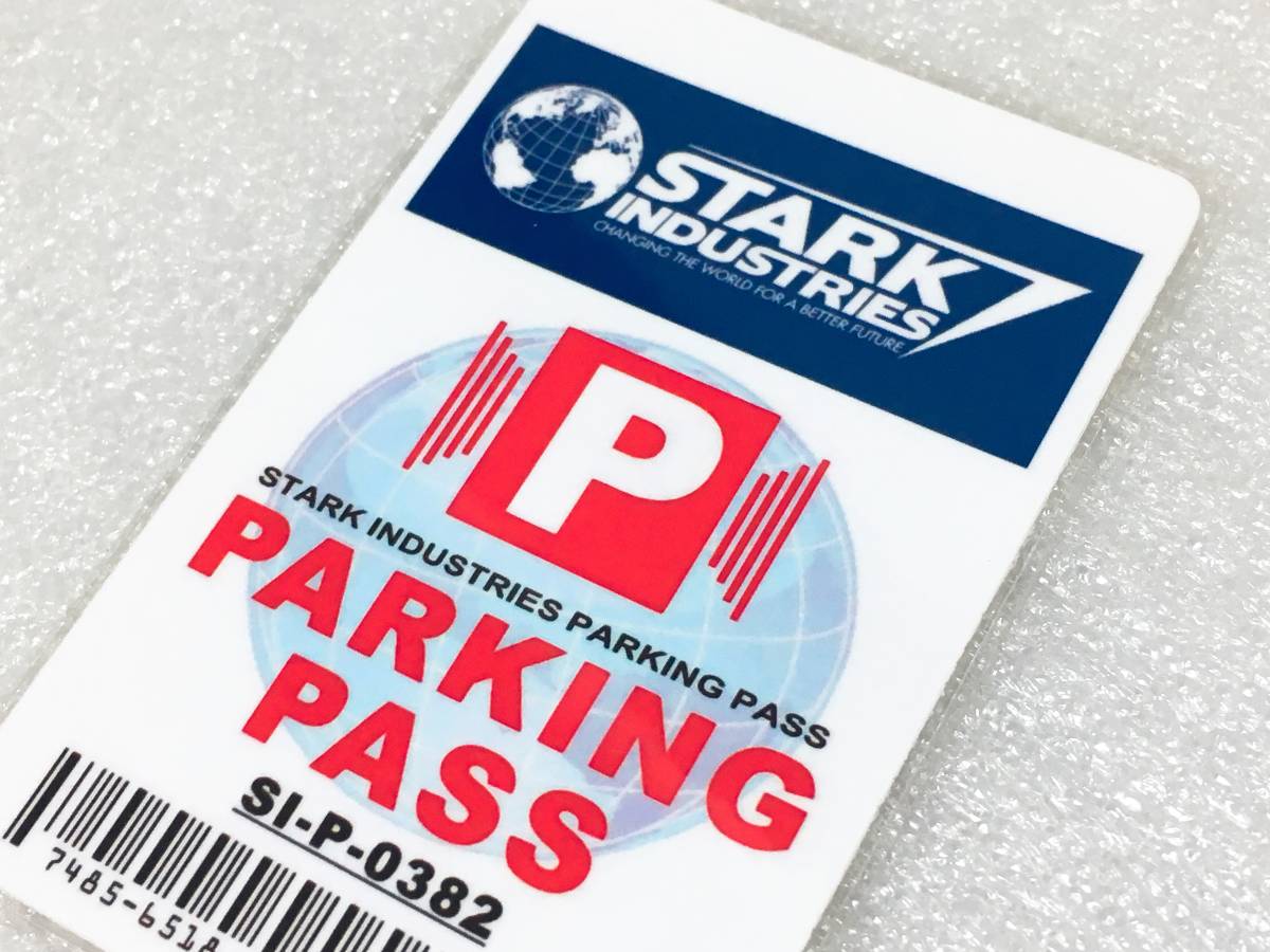 ☆ アメリカ 人気映画グッズ アイアンマン スタークインダストリーズ PARKING PASS パーキングパス 駐車許可証 IDカード ☆_画像2