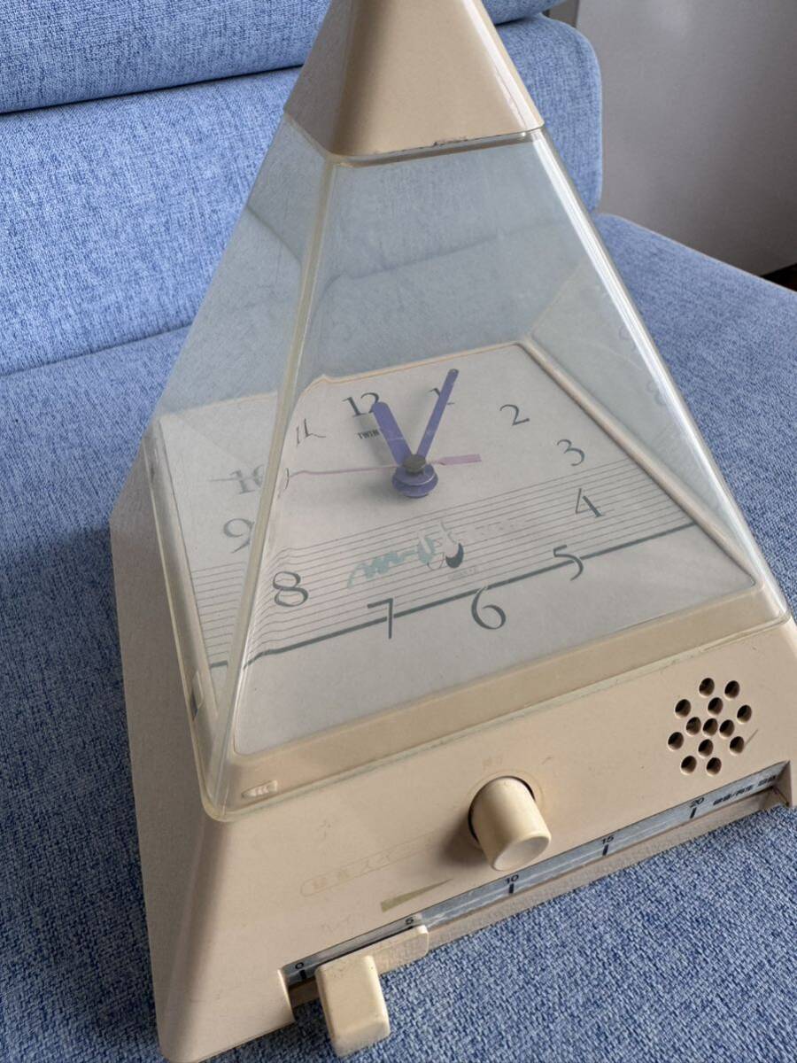 80年代ポストモダン時計 twinbird ツインバード 置き時計昭和 80年代ポストモダン時計 twinbird ツインバード 置き時計昭和