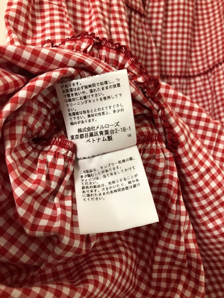 ピンクハウス 赤ギンガムチェック ミディ丈スカート レッド ピンクハウス 赤ギンガムチェック ミディ丈スカート レッド