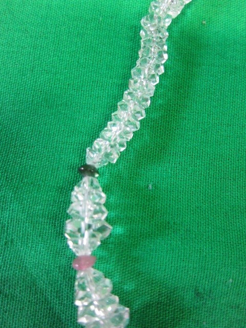 天然石 水晶 クリスタル silverの留め具 カット水晶のネックレス 40cm デザインネックレス パワーストーン_画像3