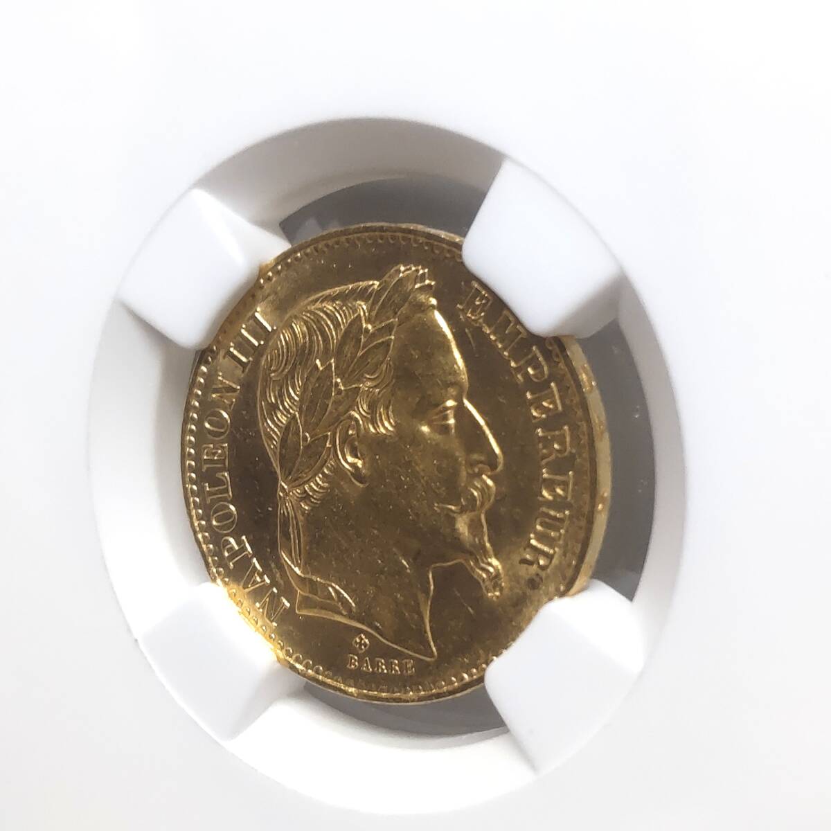 [ Napoleon gold coin / popular ]1869 France gold coin NGC MS61 20 franc Napoleon three . have . antique coin Gold investment property guarantee all 