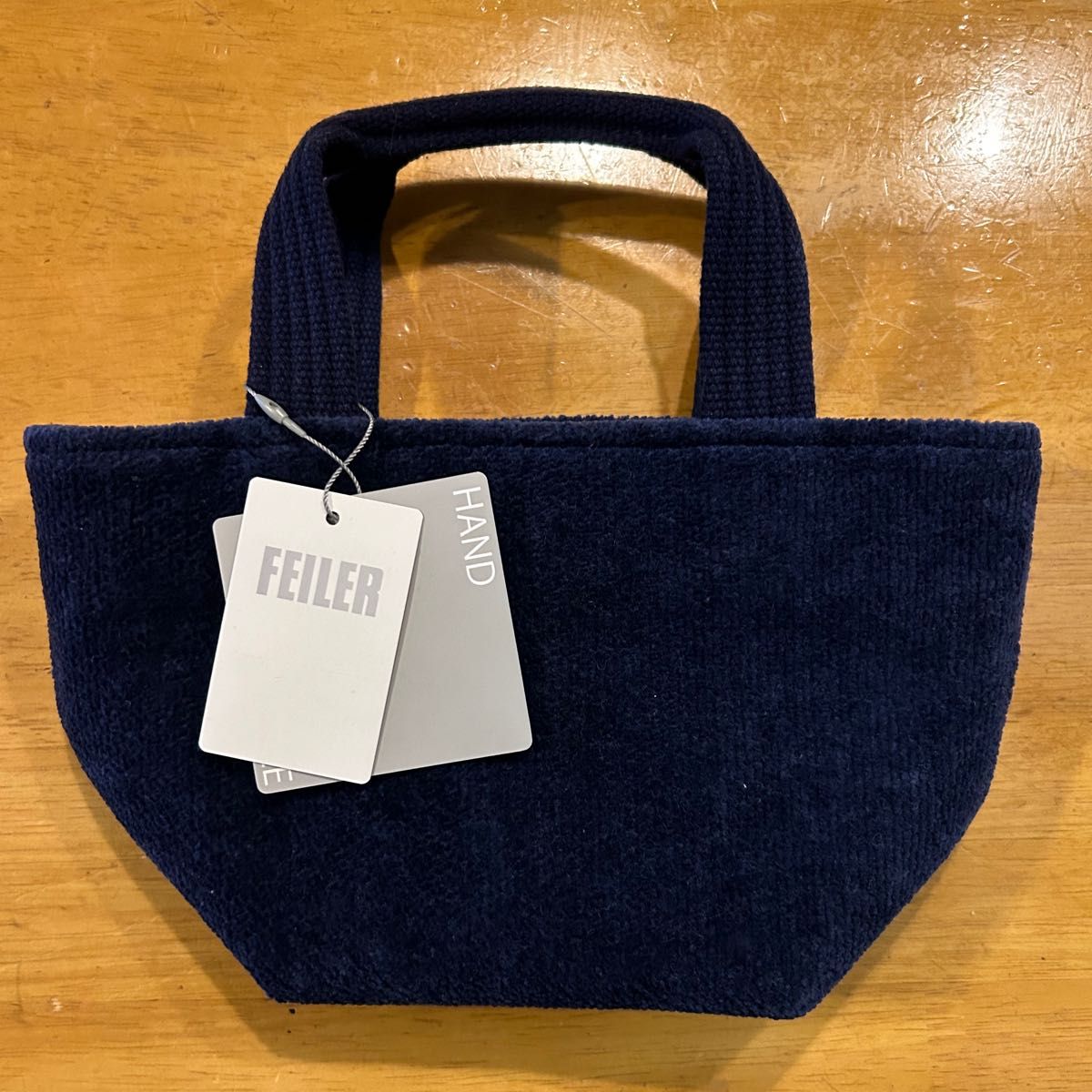 FEILER フェイラー ユニカラー ミニトートバッグ ネイビー FEILER フェイラー ユニカラー ミニトートバッグ ネイビー