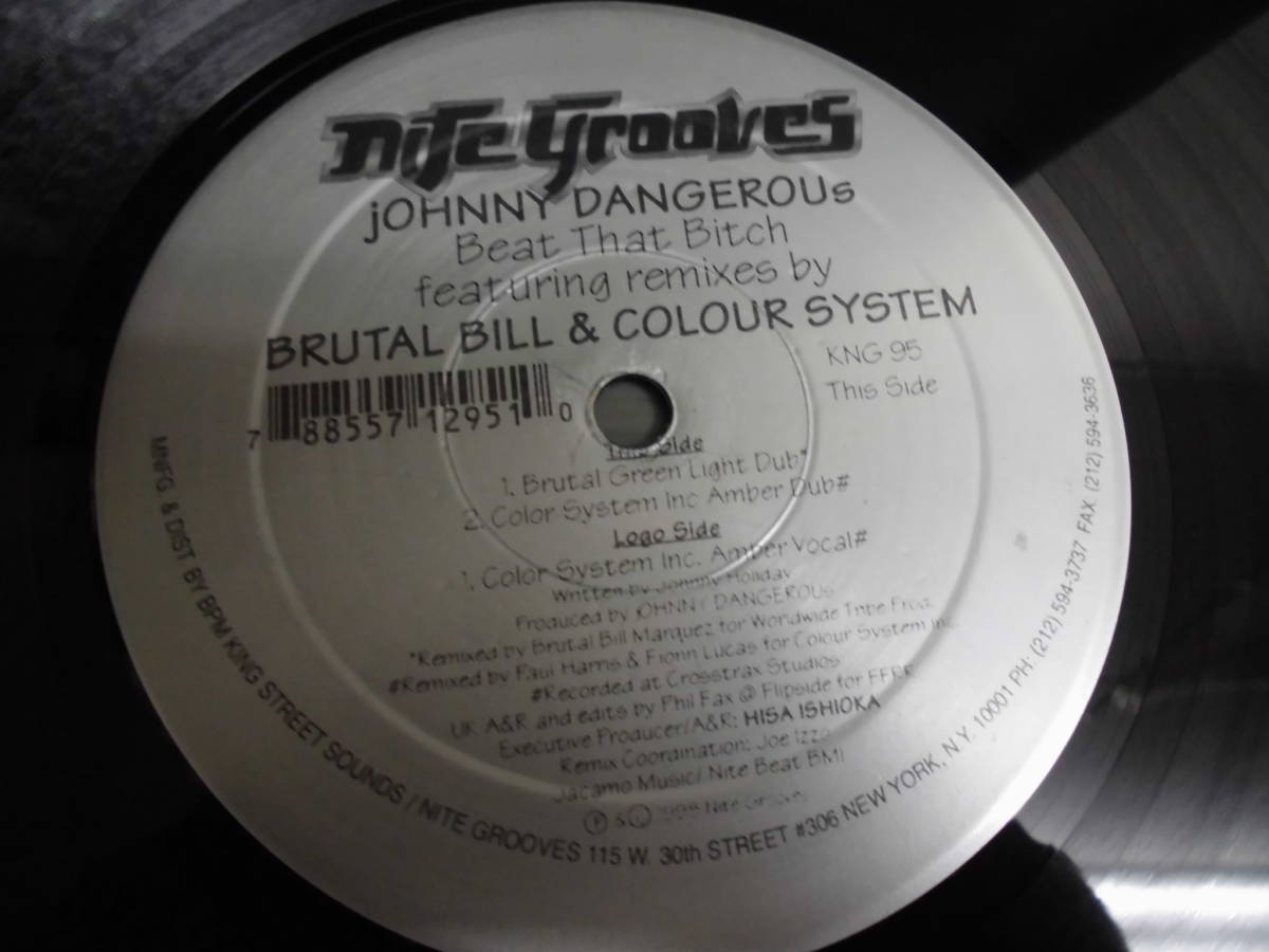 JOHNNY DANGEROUS/BEAT THAT BITCH featuring remixes by BRUTAL BILL & COLOUR SYSTEM/2846_画像1