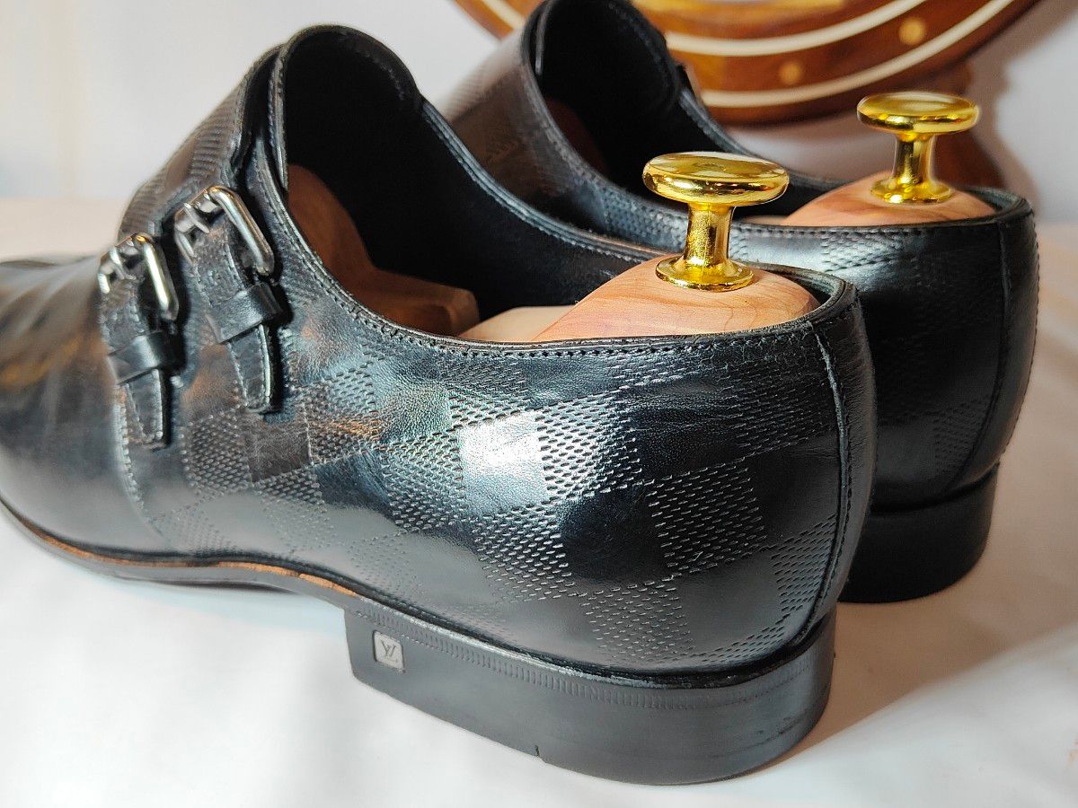 極美品】LOUIS VUITTON ダミエ ダブルモンク 高級 極美品】LOUIS VUITTON ダミエ ダブルモンク 高級