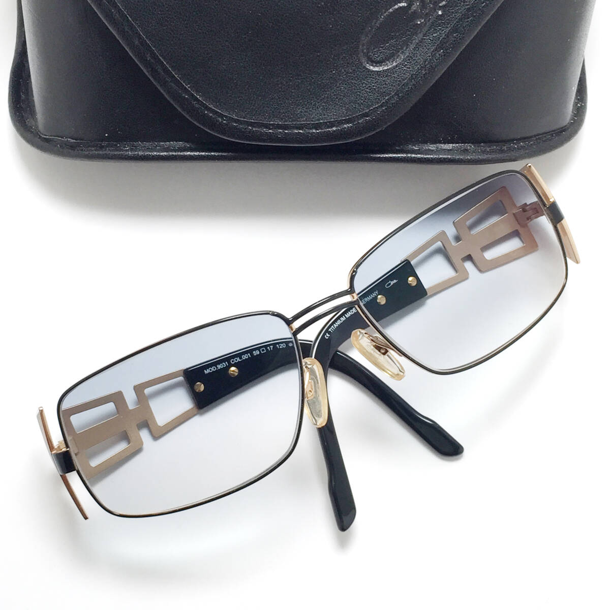 きれい カザール サングラス CAZAL 9031 COL001 チタンフレームモデル