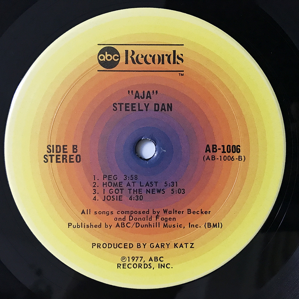 US ORIG LP#Steely Dan#Aja#ABC Records оригинал (AB) стандарт America запись карта текстов песен. внутренний s Lee vu есть [ прослушивание возможно ]
