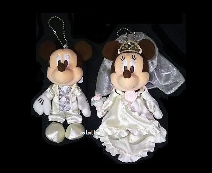 ☆TDL☆Disney☆Micky☆Minnie☆ミッキーマウス☆ミニーマウス☆ぬいぐるみバッジ☆タキシード☆ウエディングドレス☆東京ディズニーランド_画像2