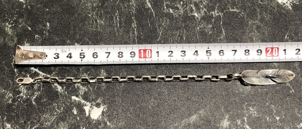 シルバーアクセサリー　フェザー　ストーン　ブレスレット　silver 925