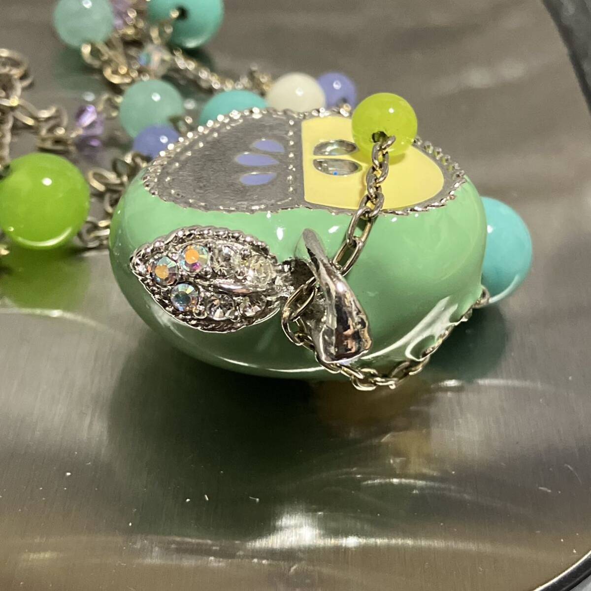 m】ANNA SUI アナスイ 青リンゴ ネックレス ピアス ブレスレット m】ANNA SUI アナスイ 青リンゴ ネックレス ピアス ブレスレット