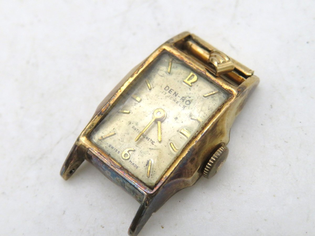 41】1円~DEN-RO デンロ 手巻き レディース腕時計 18K 750 刻印 41】1円~DEN-RO デンロ 手巻き レディース腕時計 18K 750 刻印