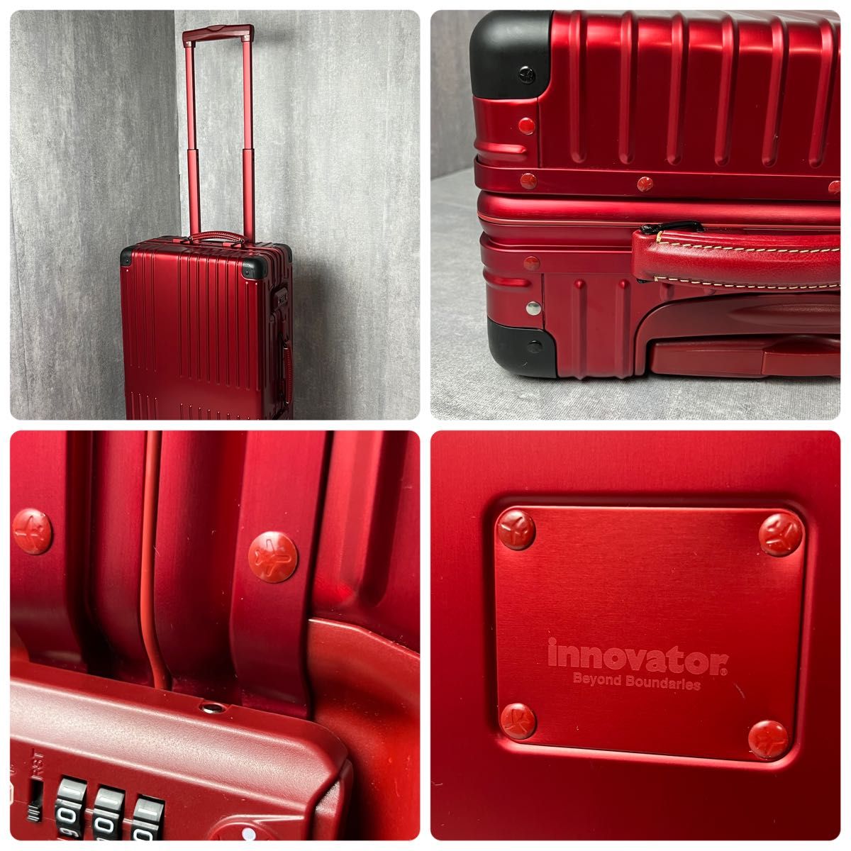 innovator イノベーター アルミスーツケース レッド 36L 機内持 innovator イノベーター アルミスーツケース レッド 36L 機内持