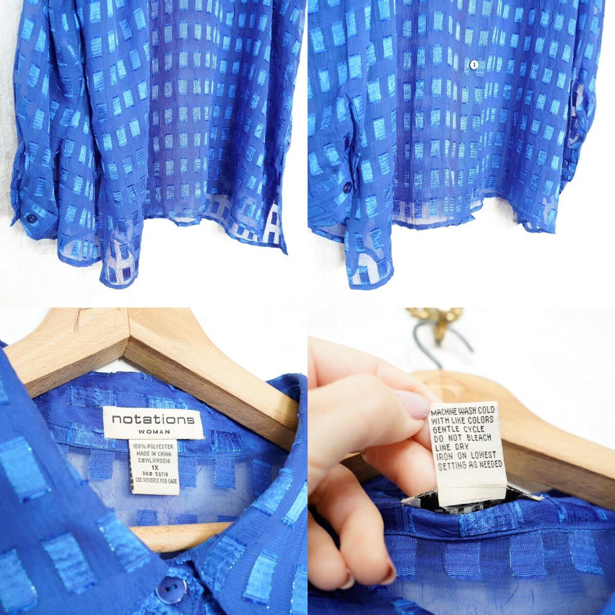USA VINTAGE notations woman PATTERNED DESIGN SHEER SHIRT USA VINTAGE notations woman PATTERNED DESIGN SHEER SHIRT
