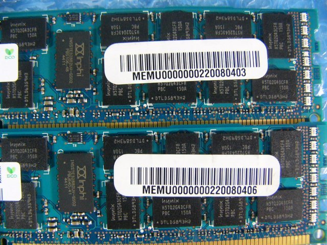 1GAF // 8GB 8枚セット 計64GB DDR3-1600 PC3-12800R Registered RDIMM 2Rx4 HMT31GR7CFR4C-PB // SUPERMICRO 6027TR-H70FRF(827-16) 取外_画像8