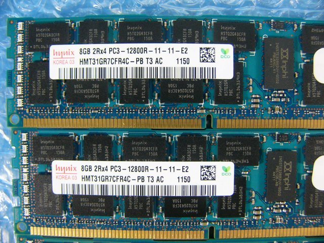 1GAG // 8GB 6枚セット 計48GB DDR3-1600 PC3-12800R Registered RDIMM 2Rx4 HMT31GR7CFR4C-PB // SUPERMICRO 6027TR-H70FRF(827-16) 取外_画像2