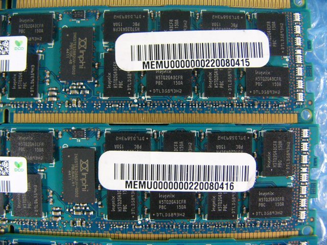 1GAG // 8GB 6枚セット 計48GB DDR3-1600 PC3-12800R Registered RDIMM 2Rx4 HMT31GR7CFR4C-PB // SUPERMICRO 6027TR-H70FRF(827-16) 取外_画像6